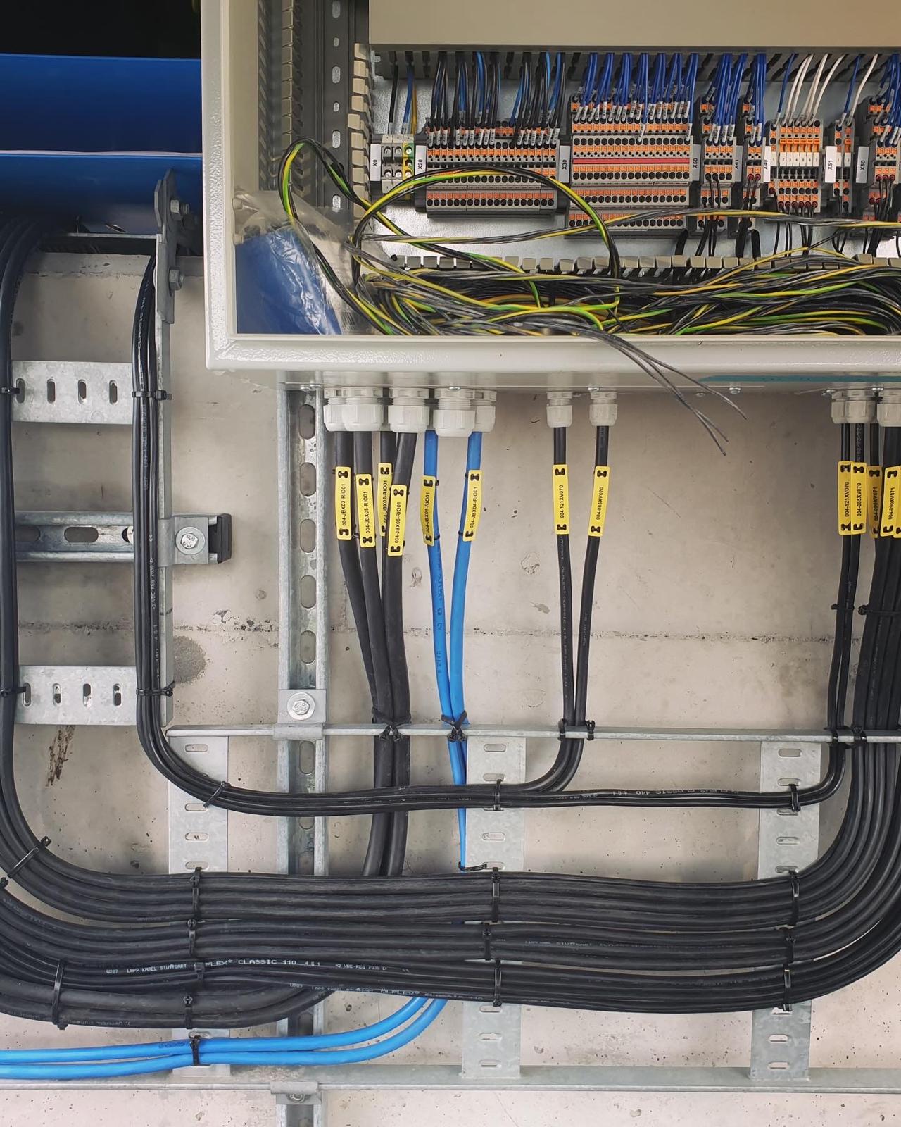 Profesionální zapojení rozvodného panelu s organizovanou kabeláží